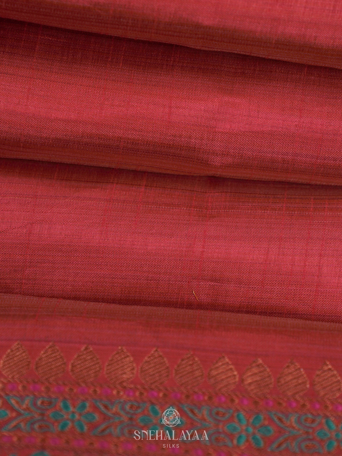 Maroon Raw Silk Saree