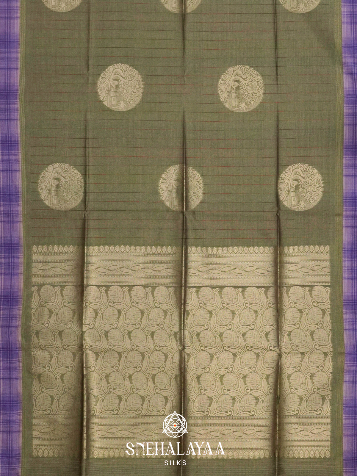 Olive Green Jute Saree
