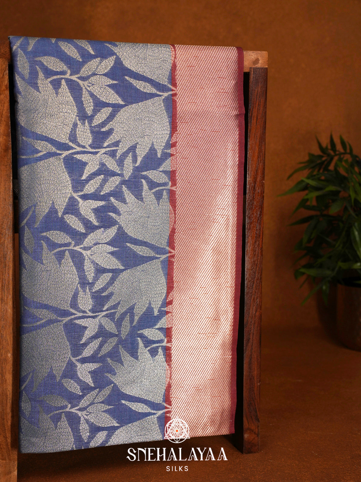 Ink Blue Jute Saree