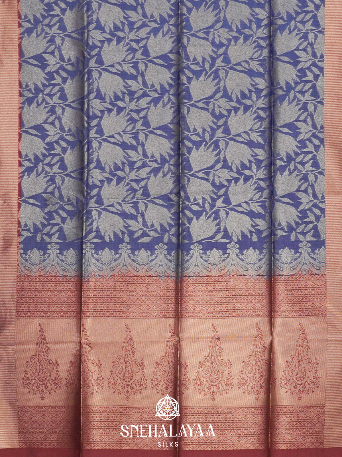 Ink Blue Jute Saree