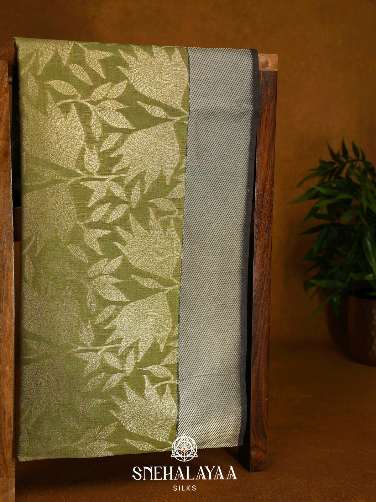 Mahendi Green Jute Saree