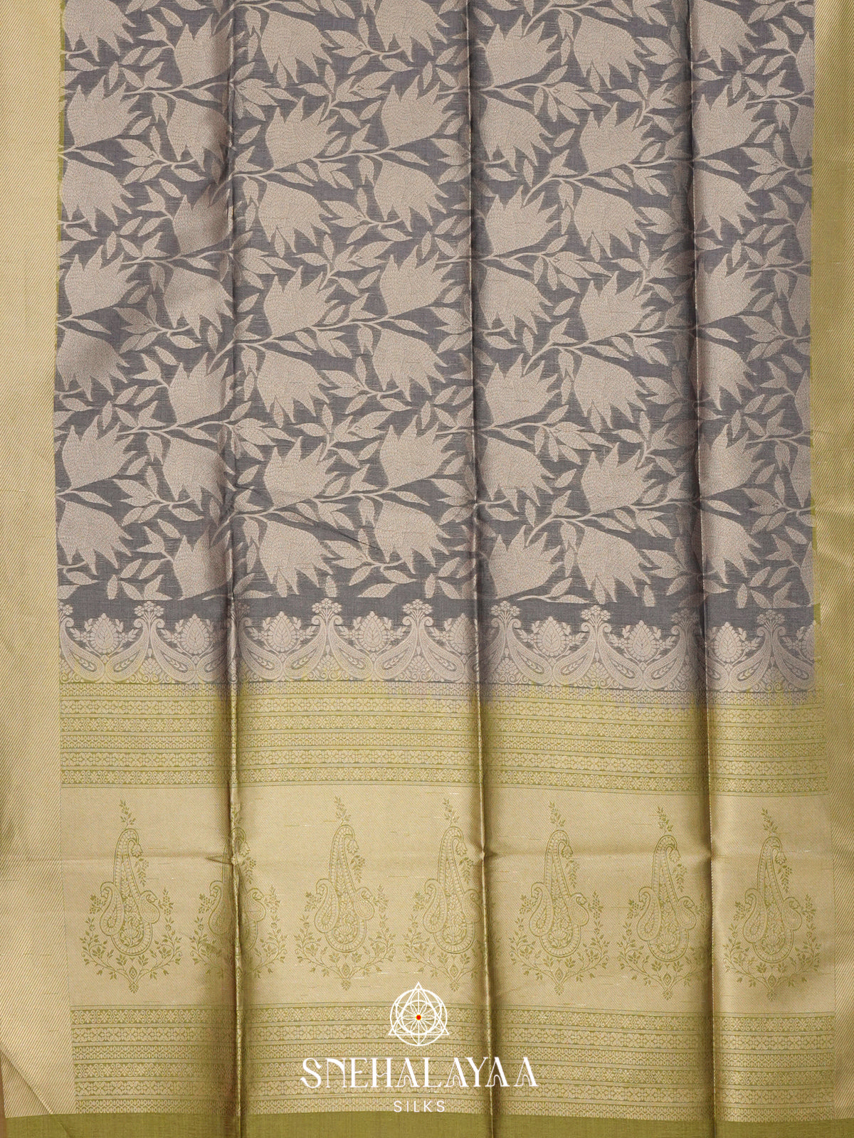 Charcol Grey Jute Saree