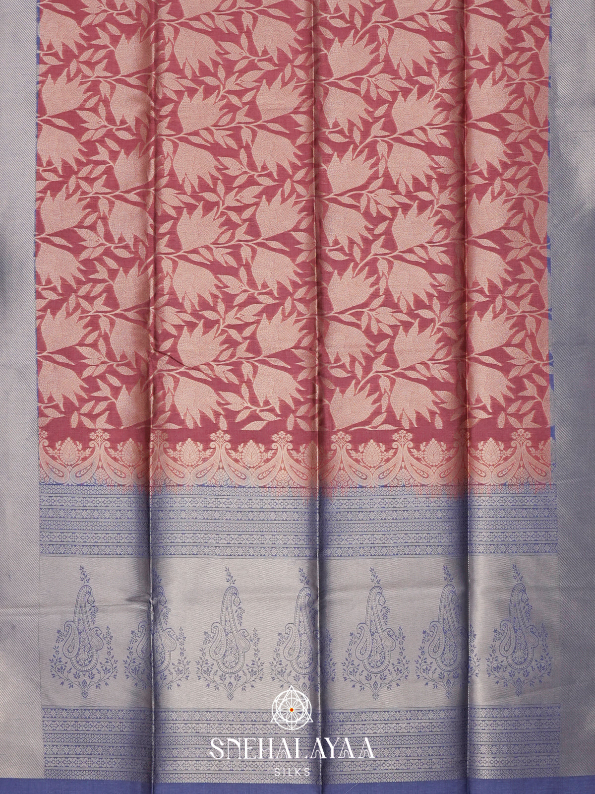Maroon Jute Saree