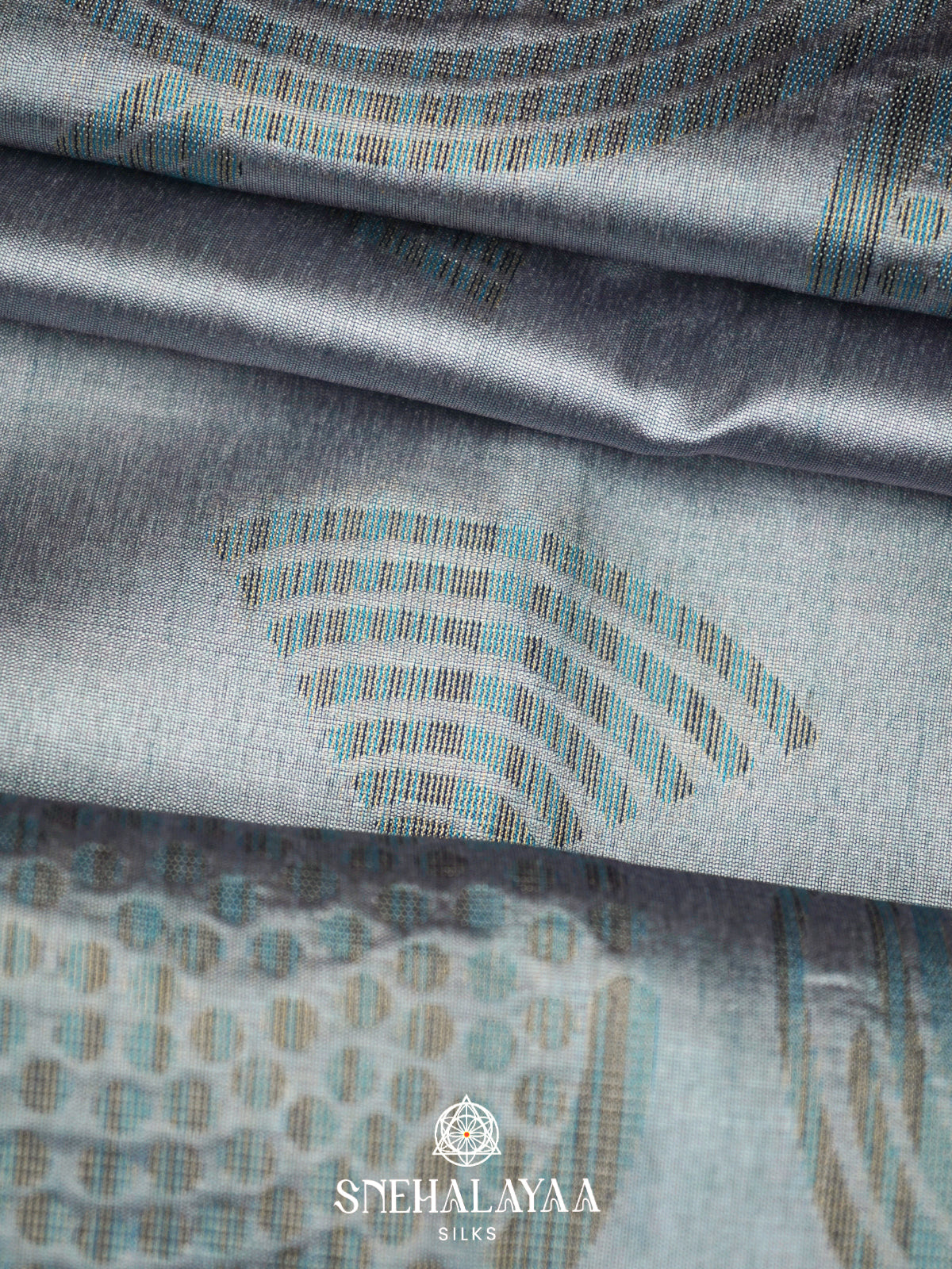 Blue Jute Saree
