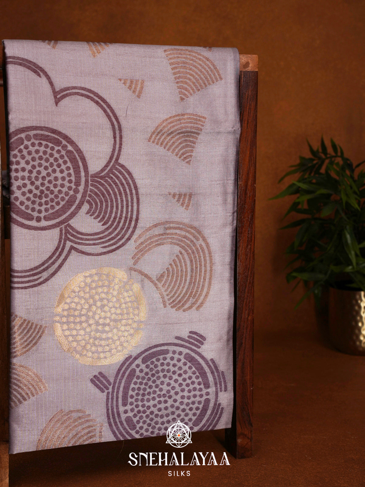 Plum Jute Saree