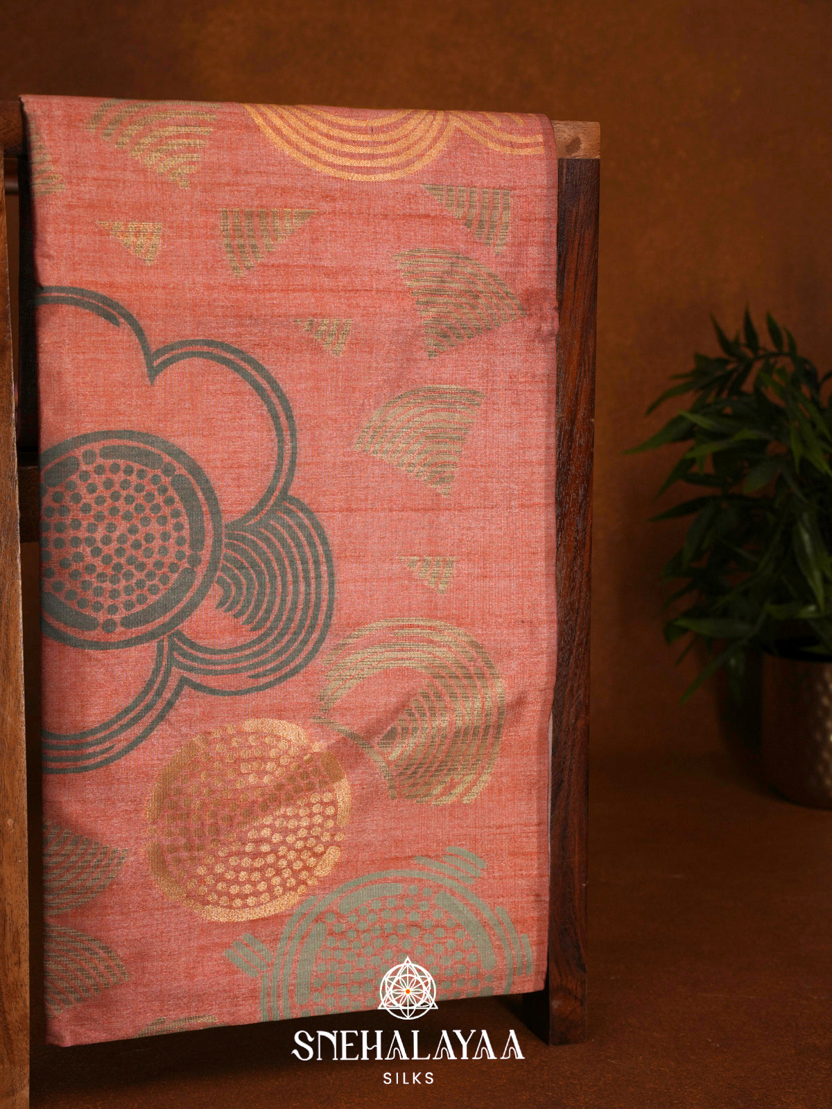 Peach Jute Saree
