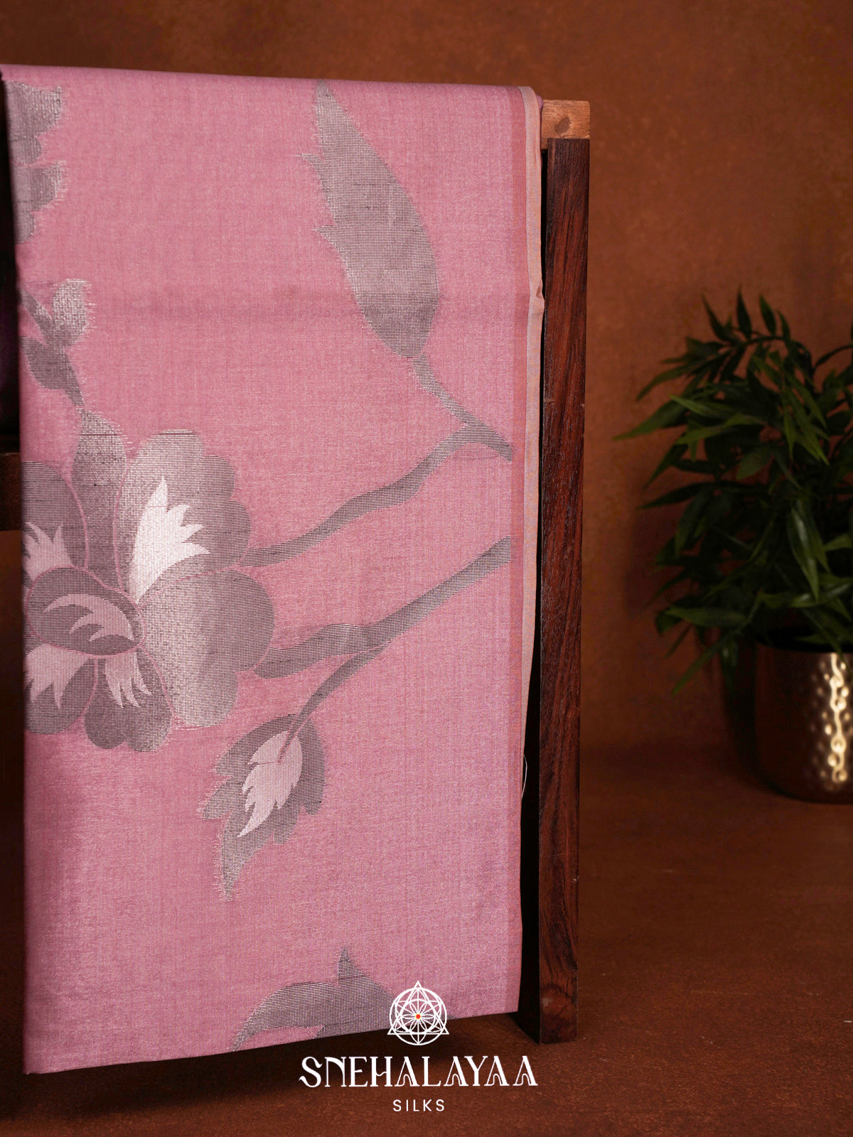 Rose Pink Jute Saree