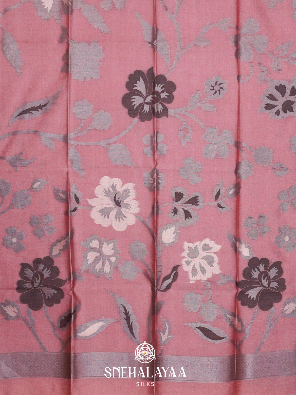Rose Pink Jute Saree
