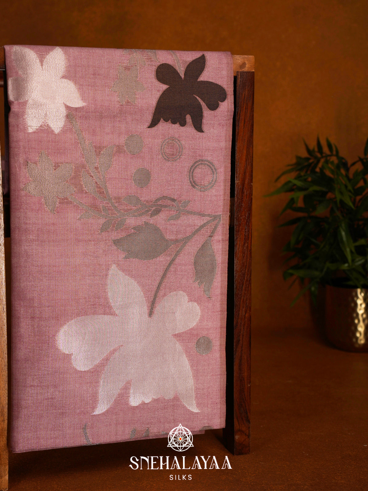 Dusty Rose Jute Saree