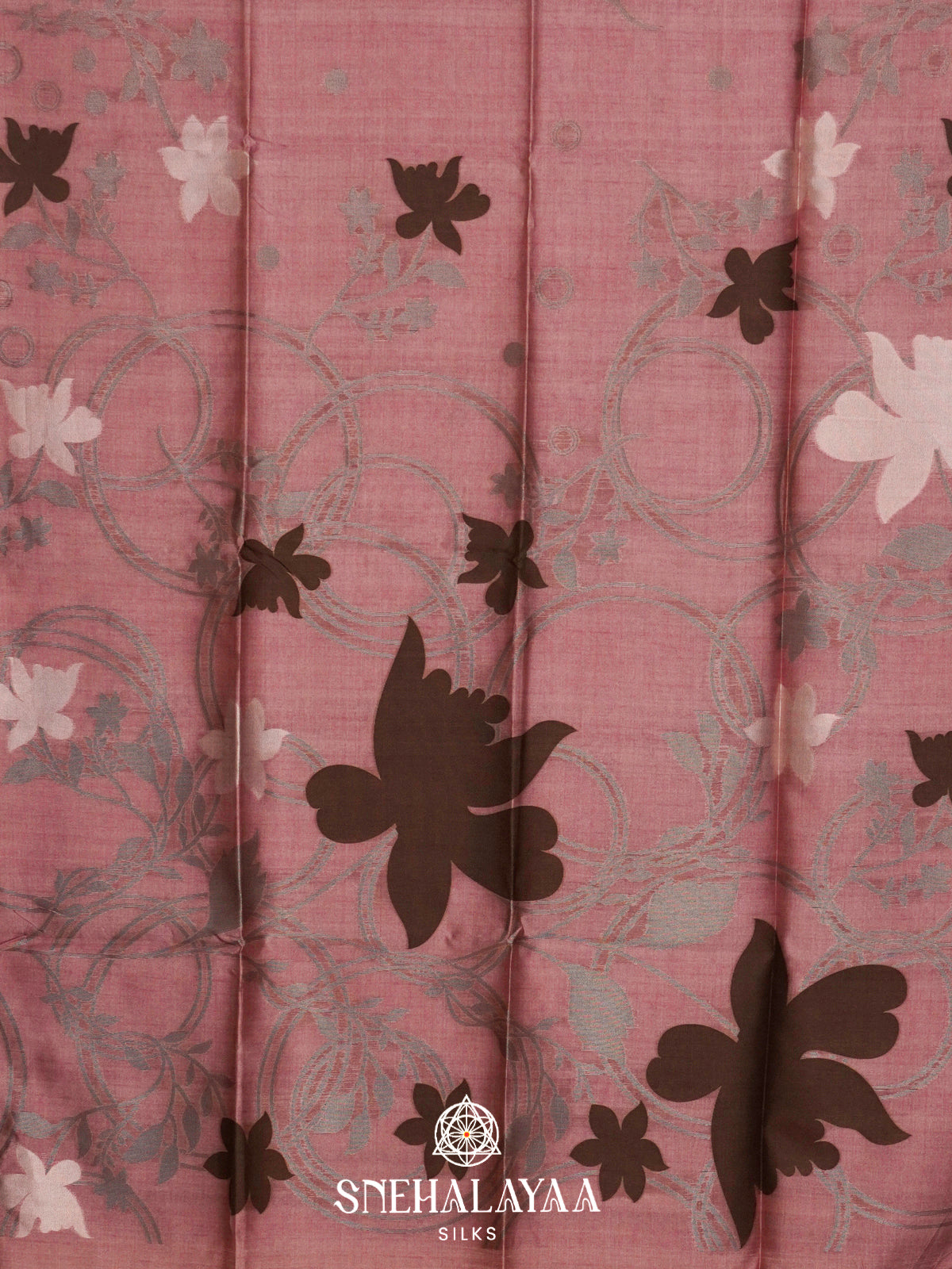 Dusty Rose Jute Saree