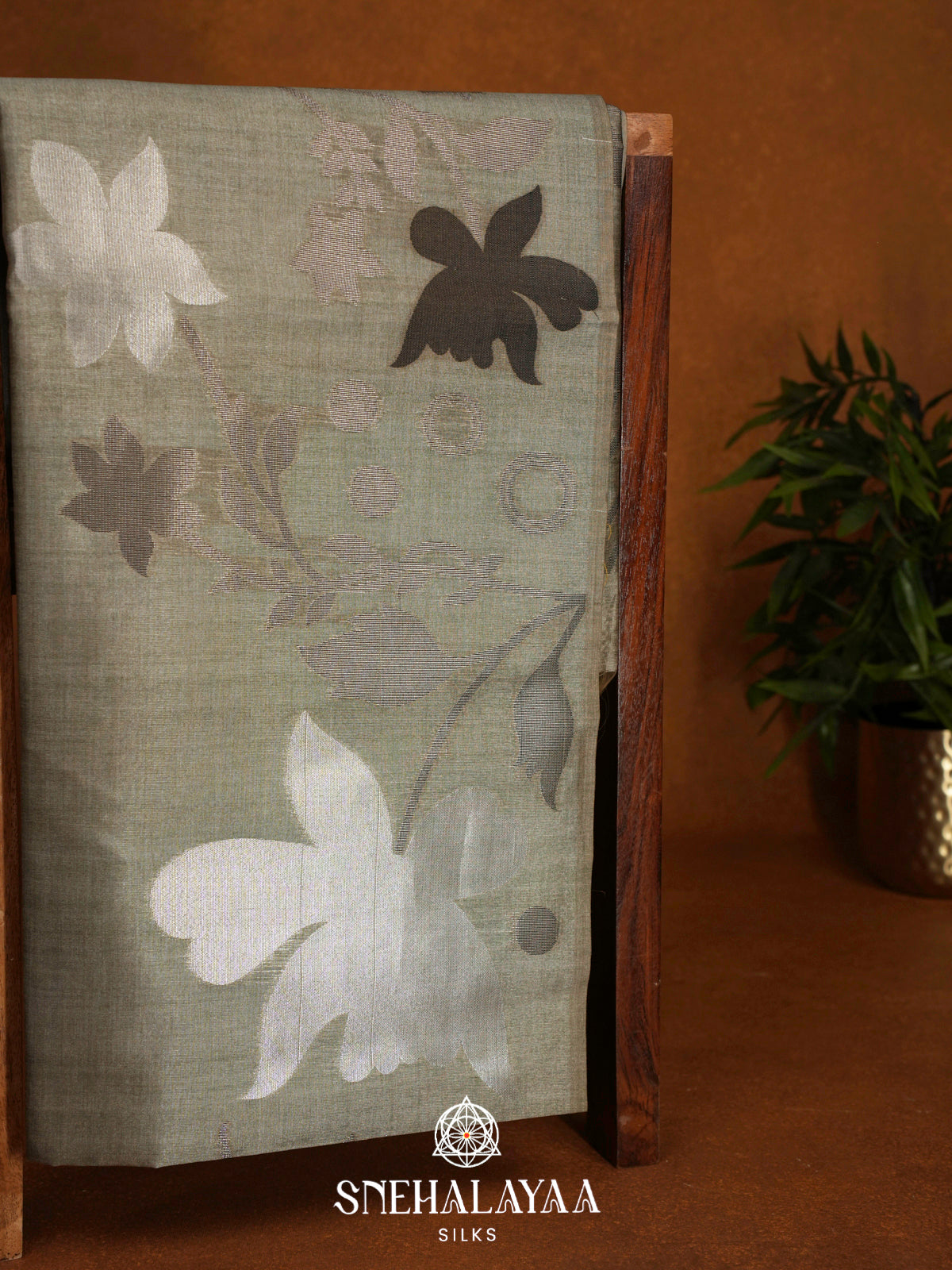 Sage Green Jute Saree