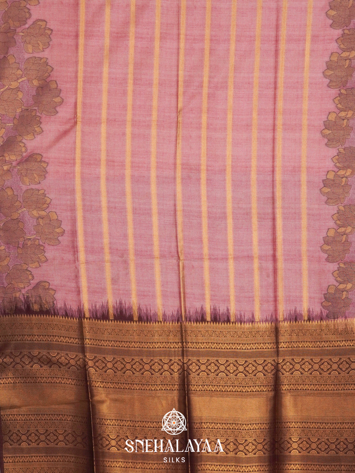 Pink Jute Saree