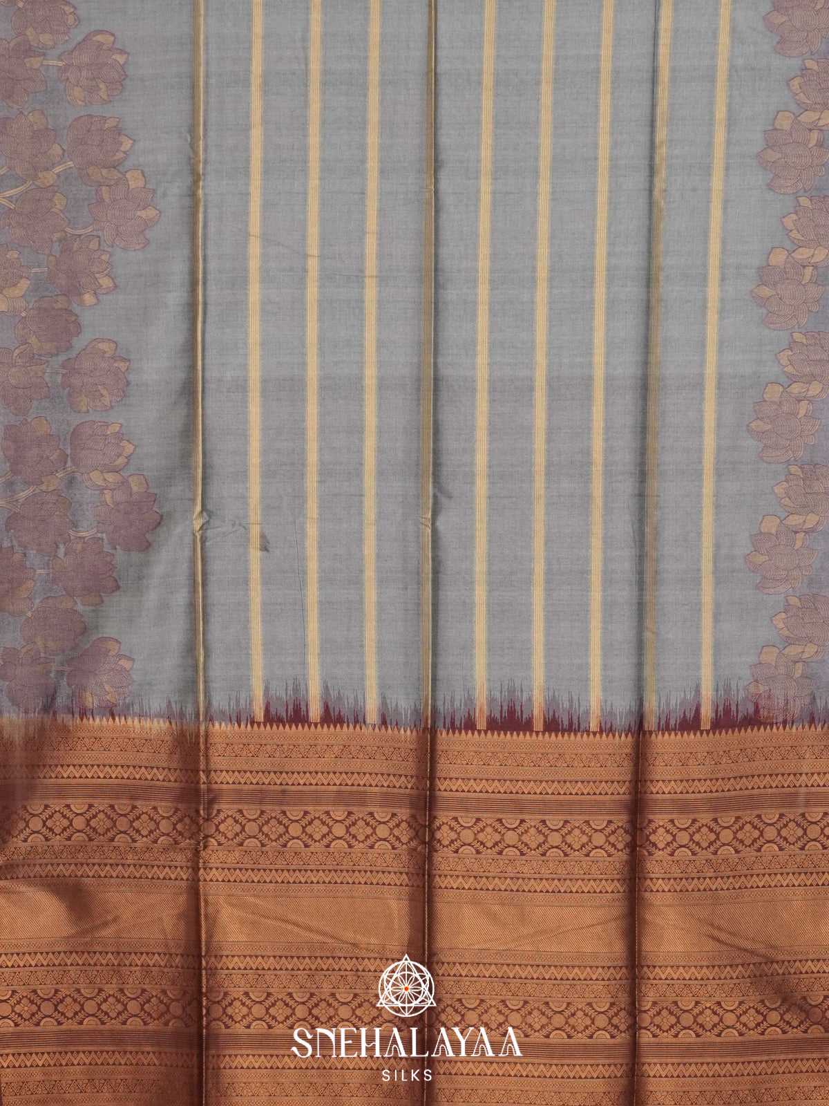 Grey Jute Saree