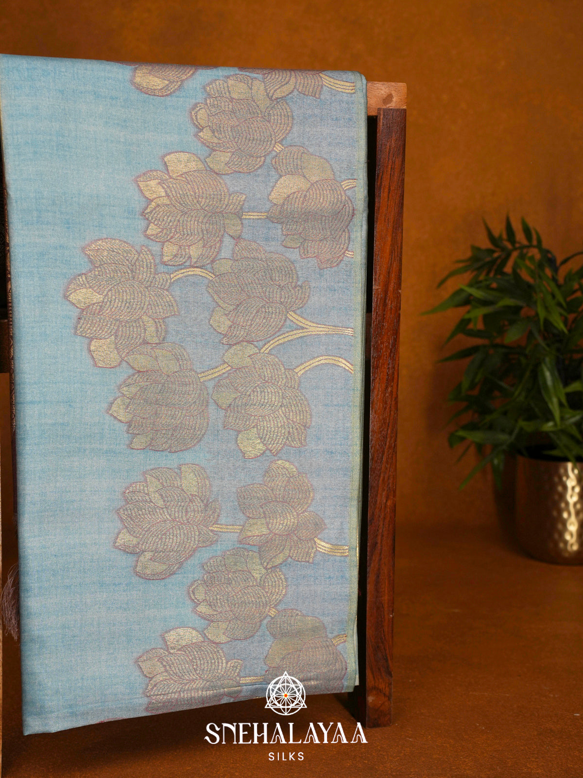 Sky Blue Jute Saree