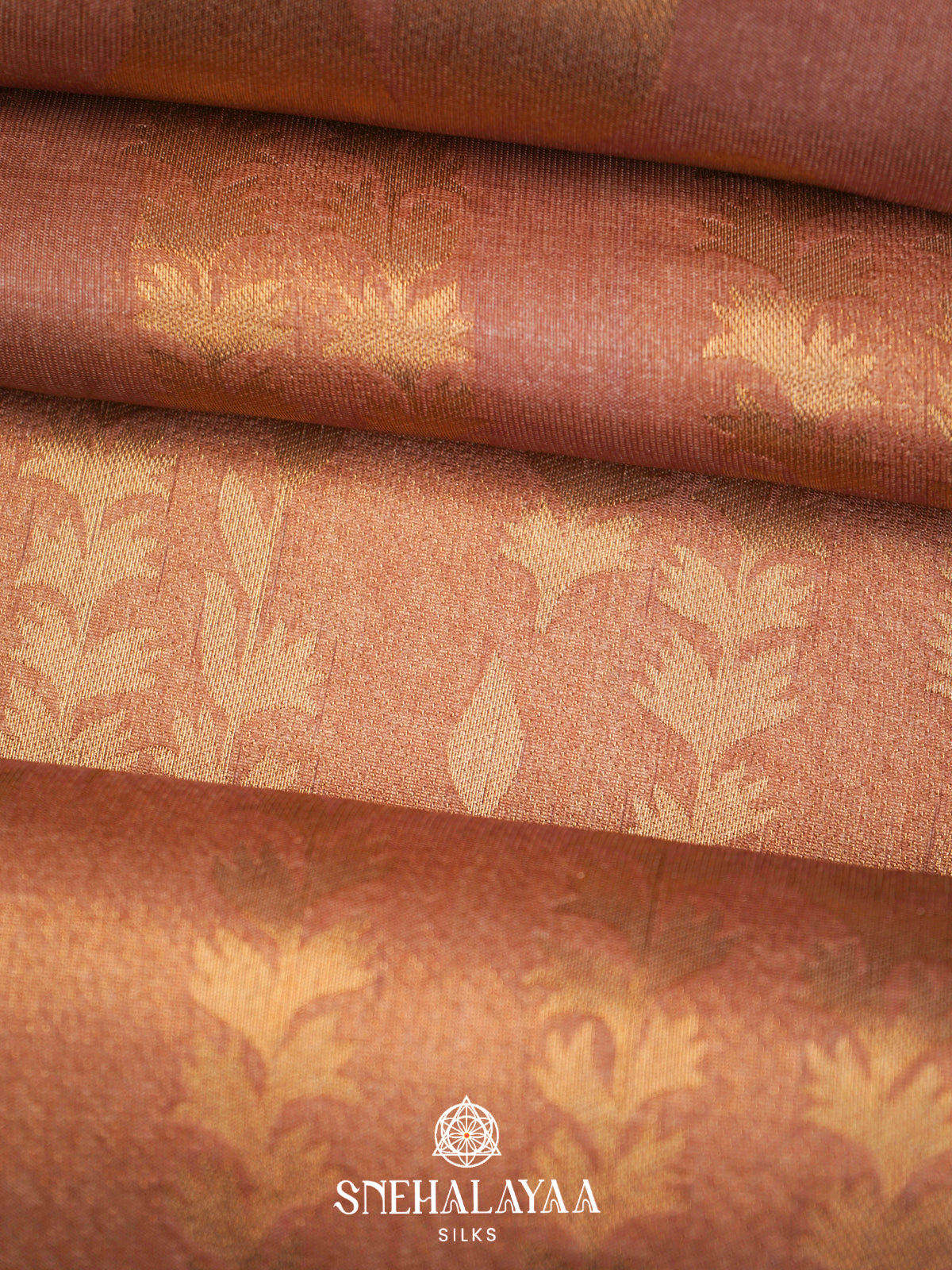 Coral Peach Jute Saree