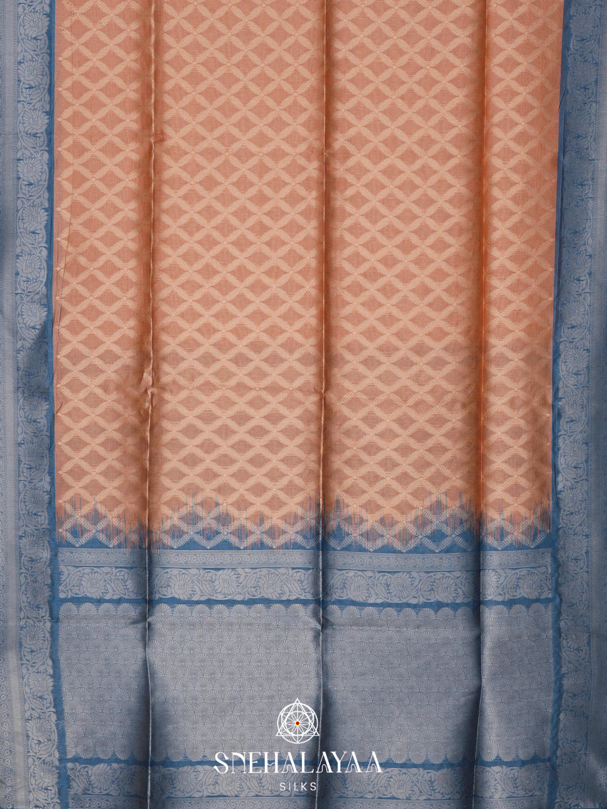 Peach Jute Saree
