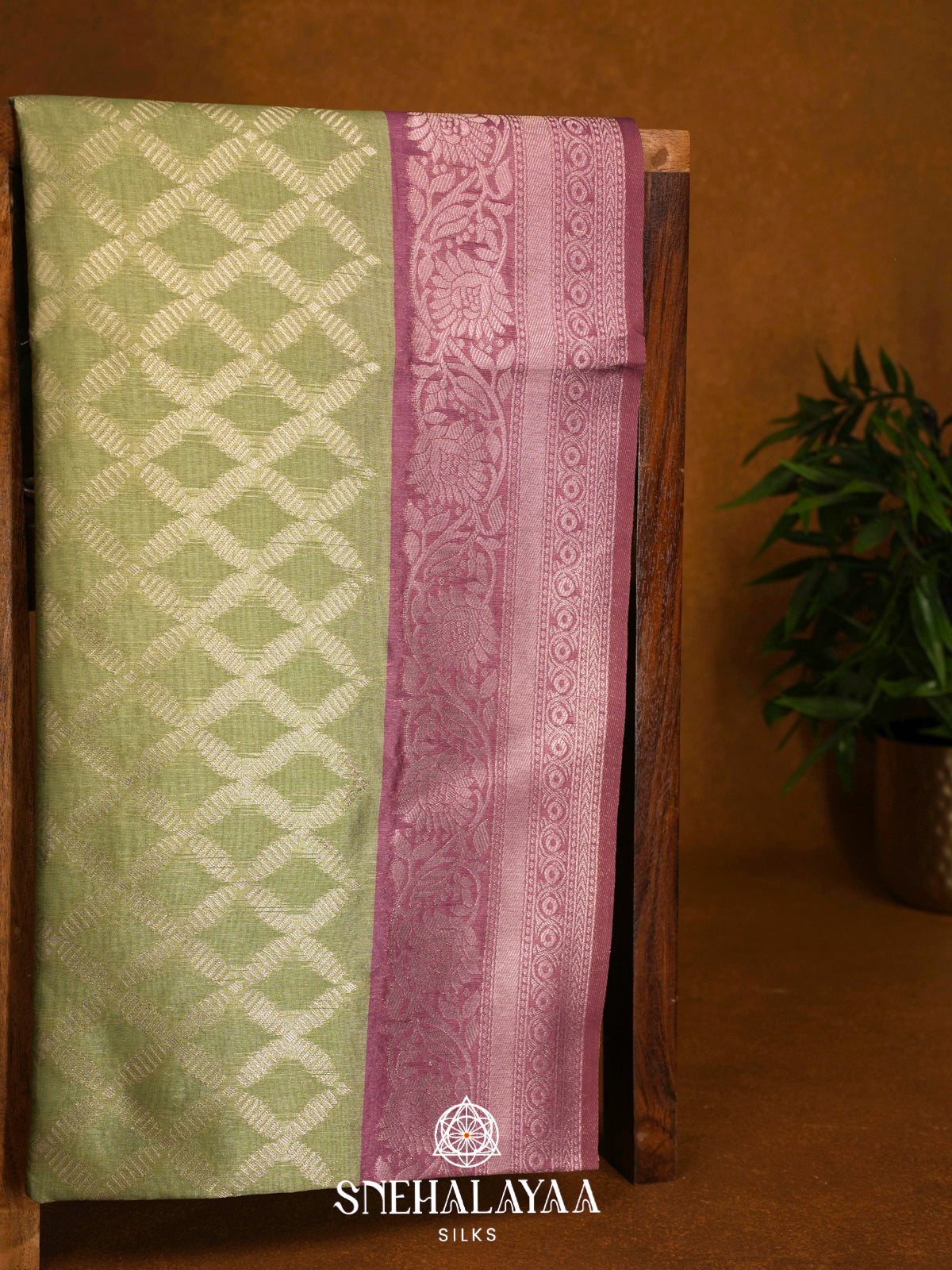 Lime Green Jute Saree