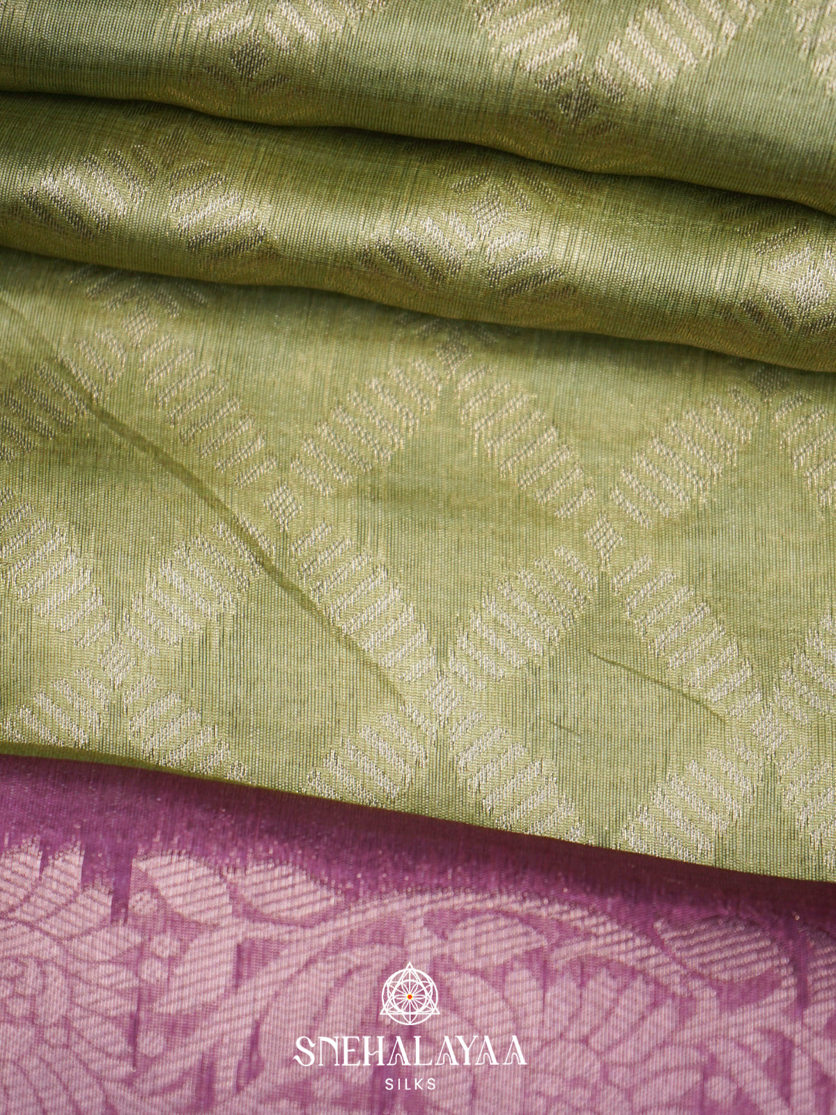 Lime Green Jute Saree