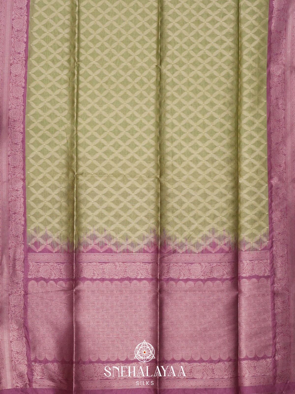 Lime Green Jute Saree