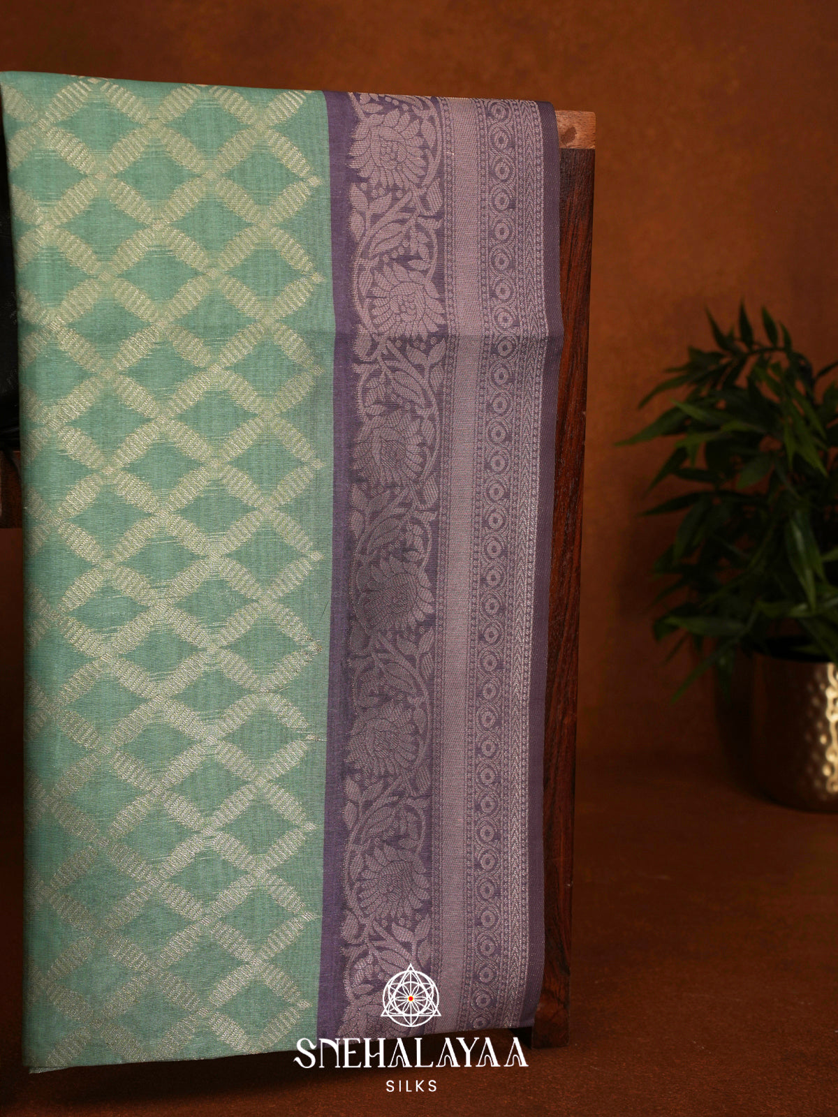 Mint Green Jute Saree
