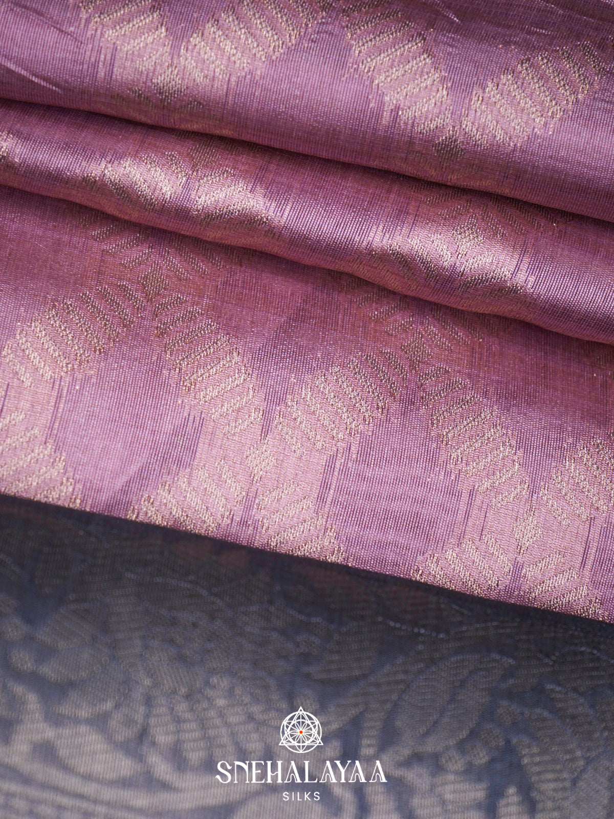 Mauve Pink Jute Saree