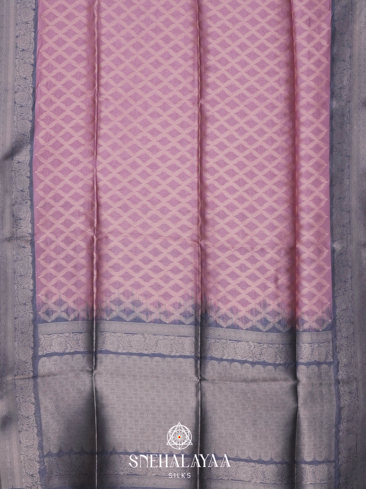 Mauve Pink Jute Saree