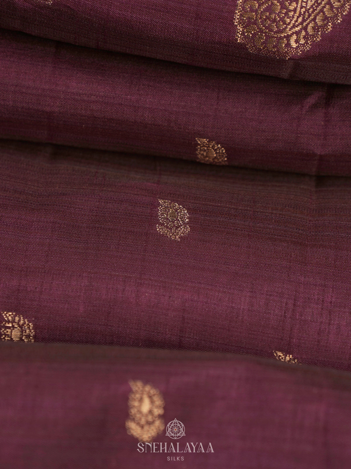 Burgundy Raw Silk Saree