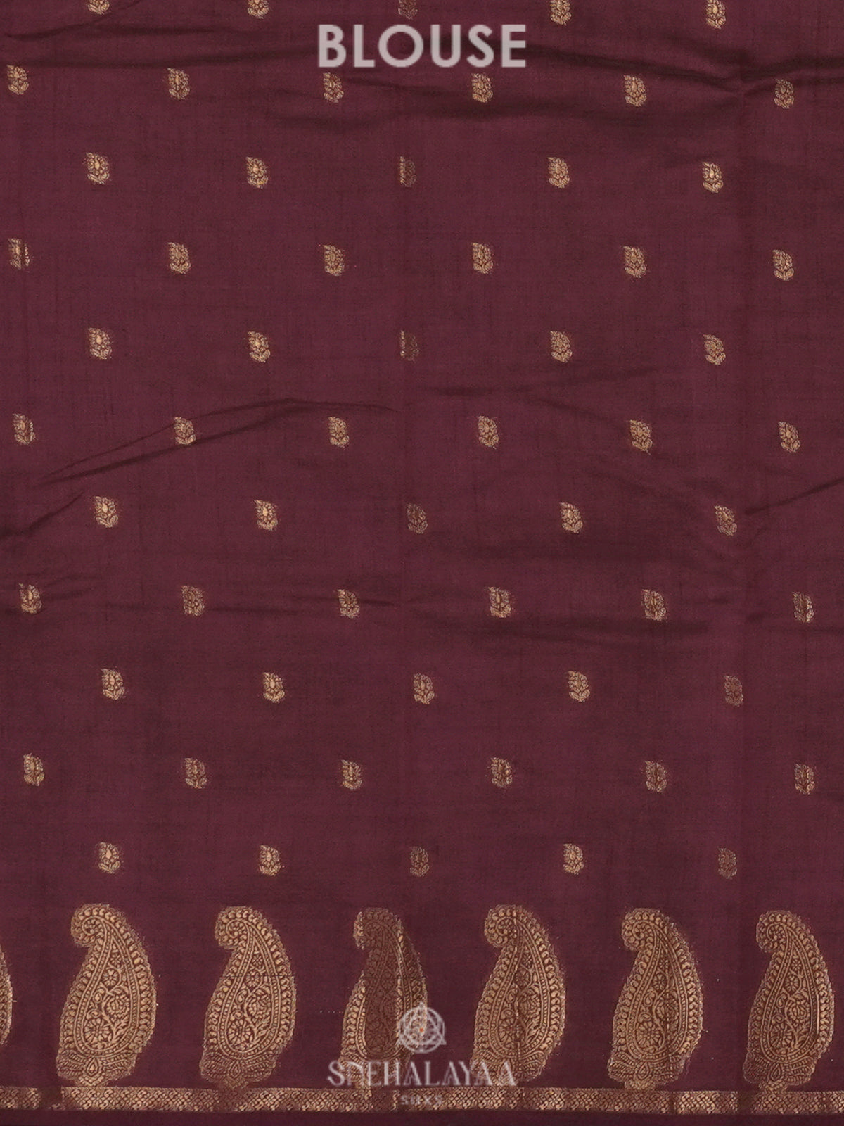 Burgundy Raw Silk Saree