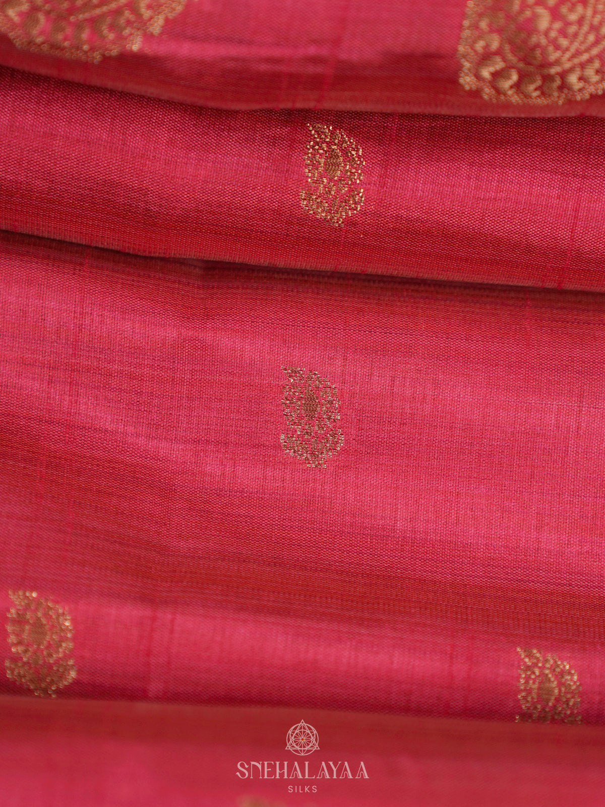 Ruby Red Raw Silk Saree