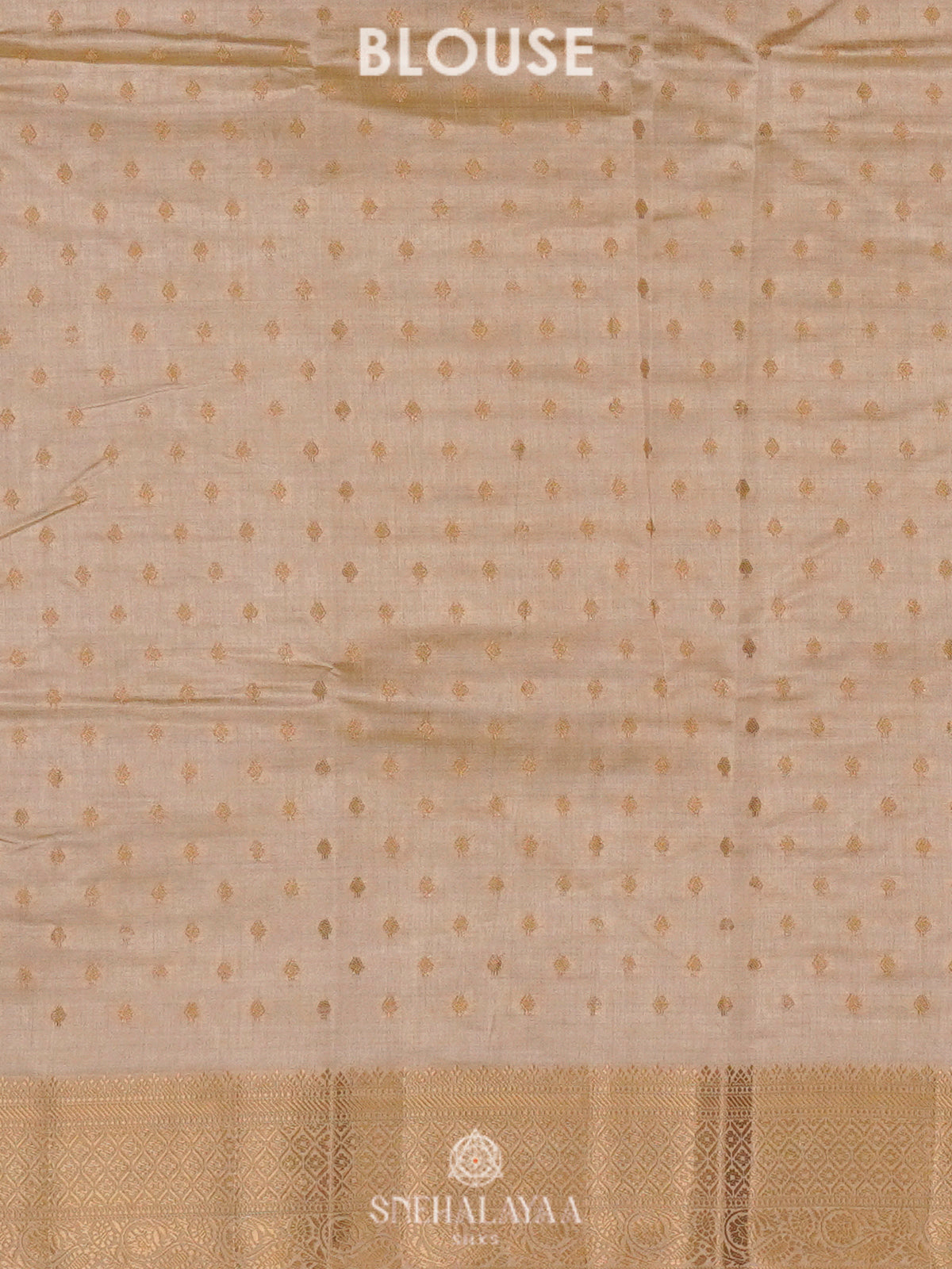 Cream  Raw Silk Saree