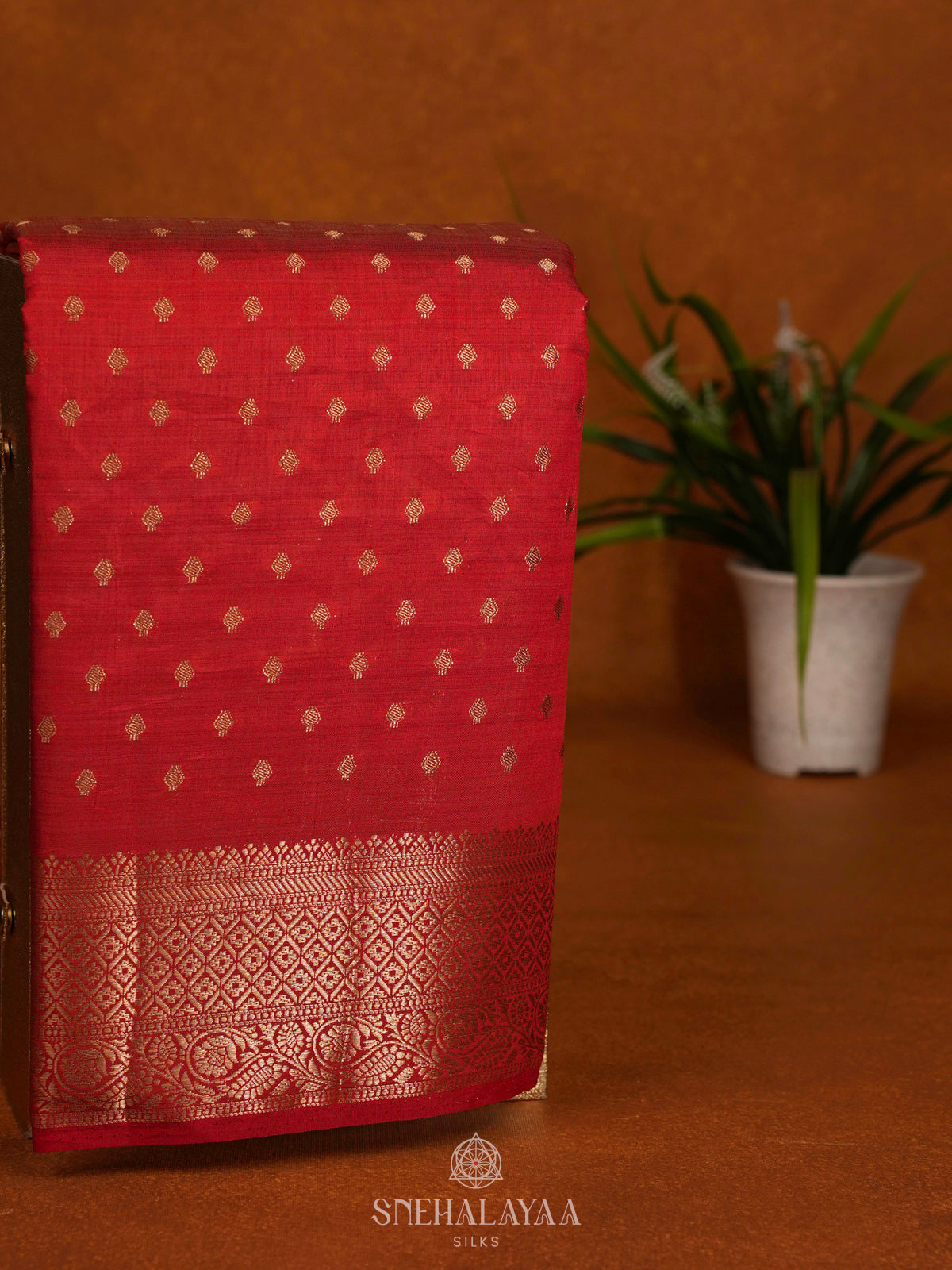 Red Raw Silk Saree