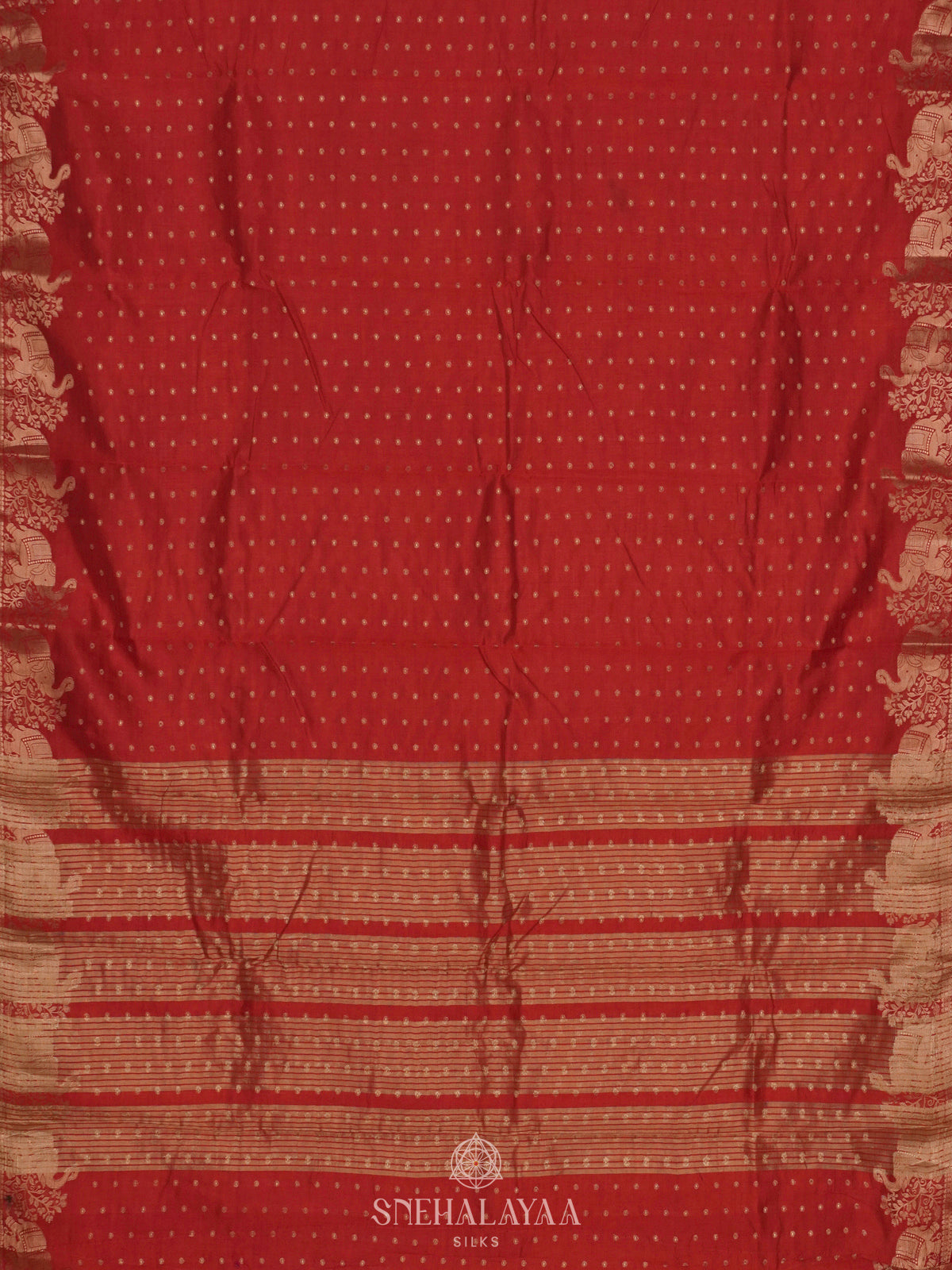 Red Raw Silk Saree