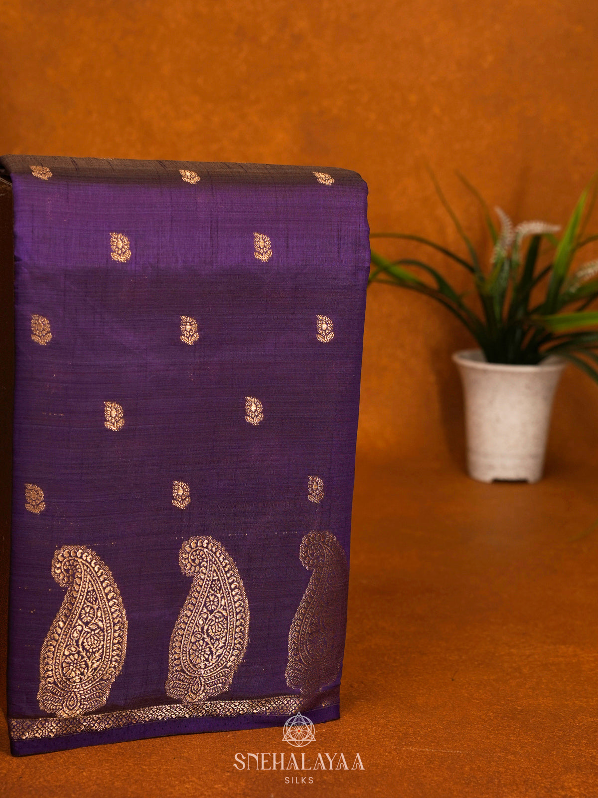 Purple Raw Silk Saree