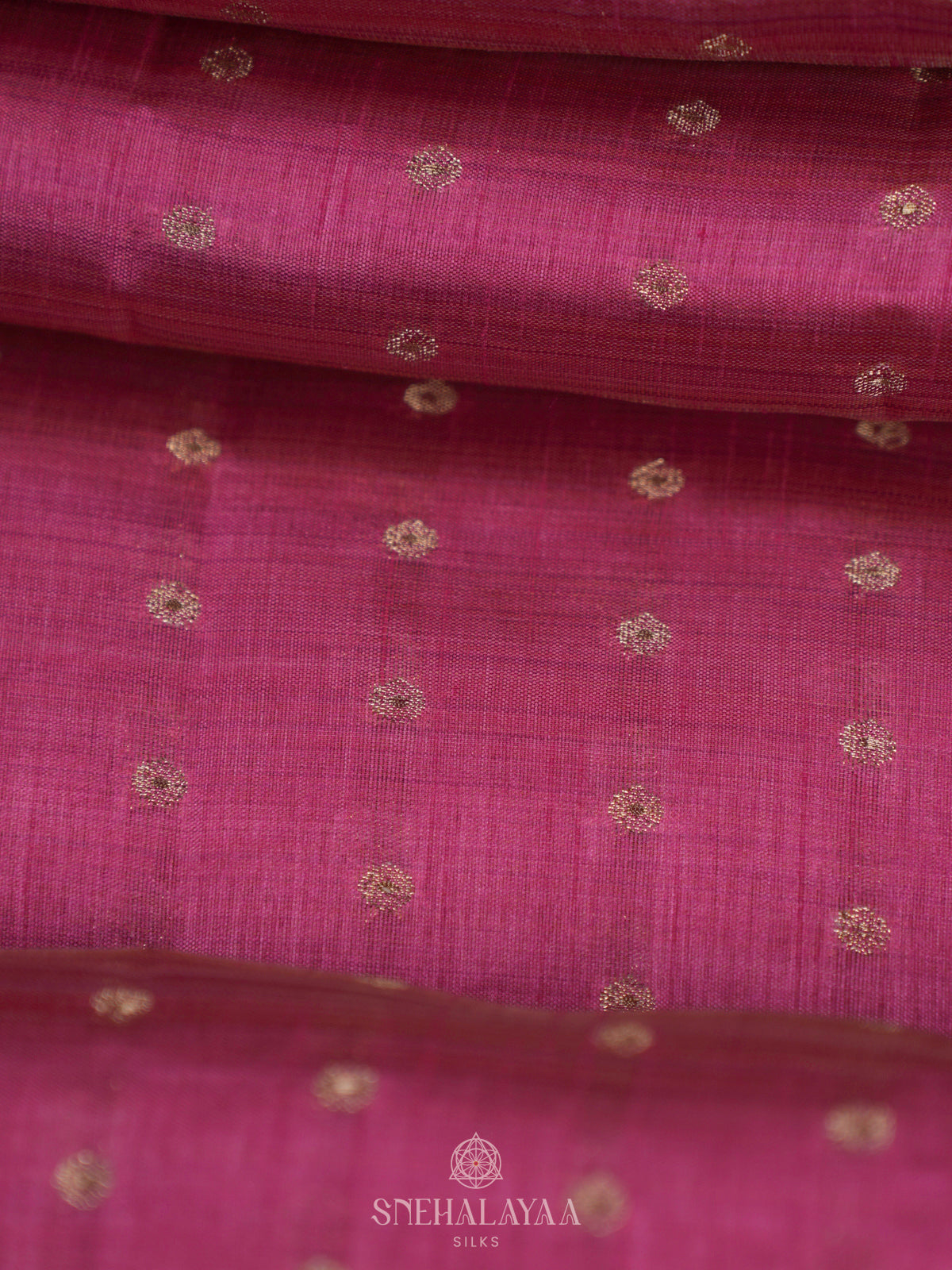 Magenta Pink Raw Silk Saree