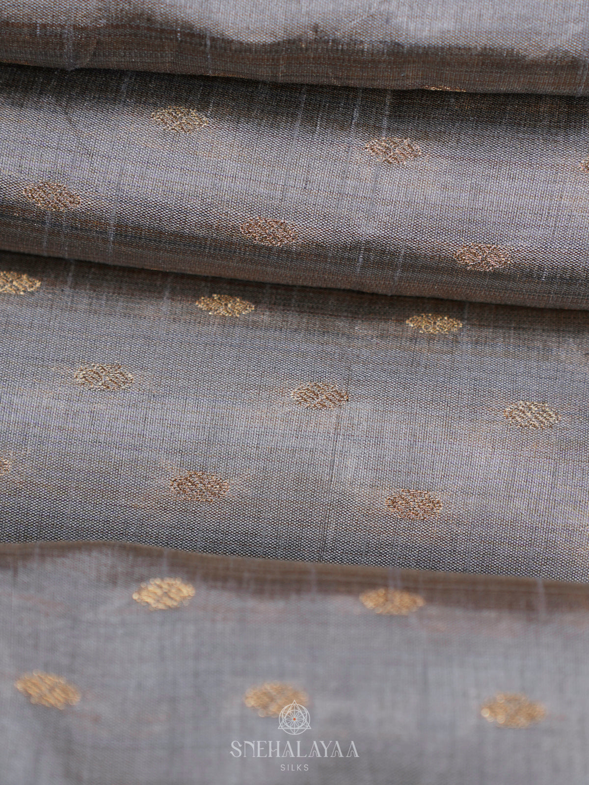 Grey Raw Silk Saree