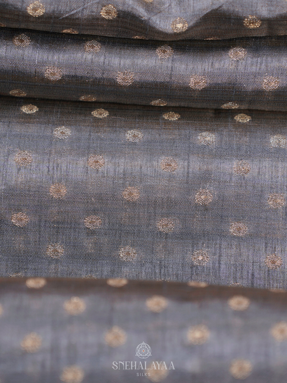Grey Raw Silk Saree