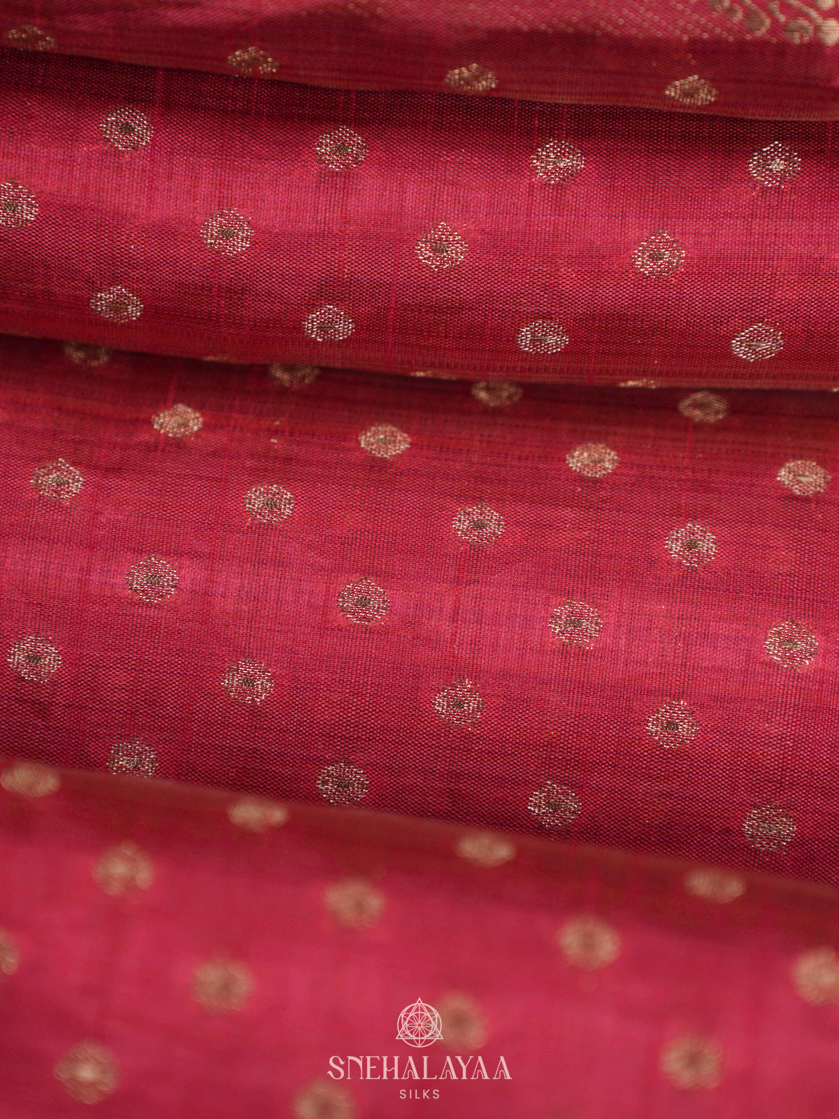 Ruby Red Raw Silk Saree