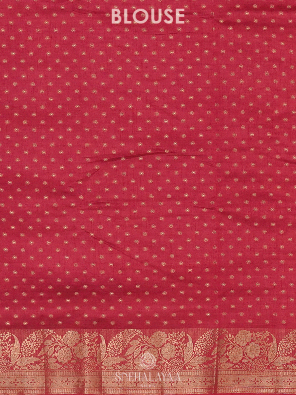 Ruby Red Raw Silk Saree