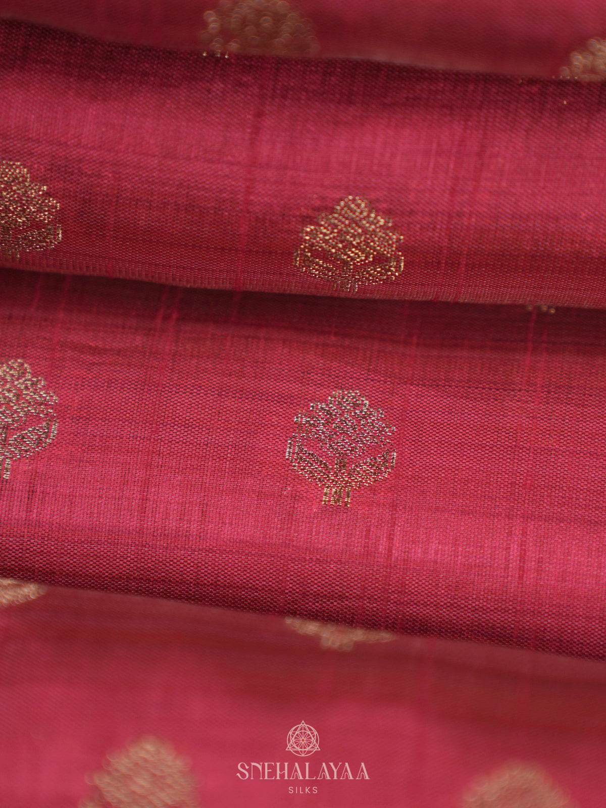 Ruby Red Raw Silk Saree