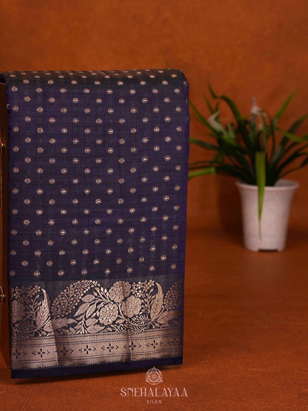 Purple Raw Silk Saree