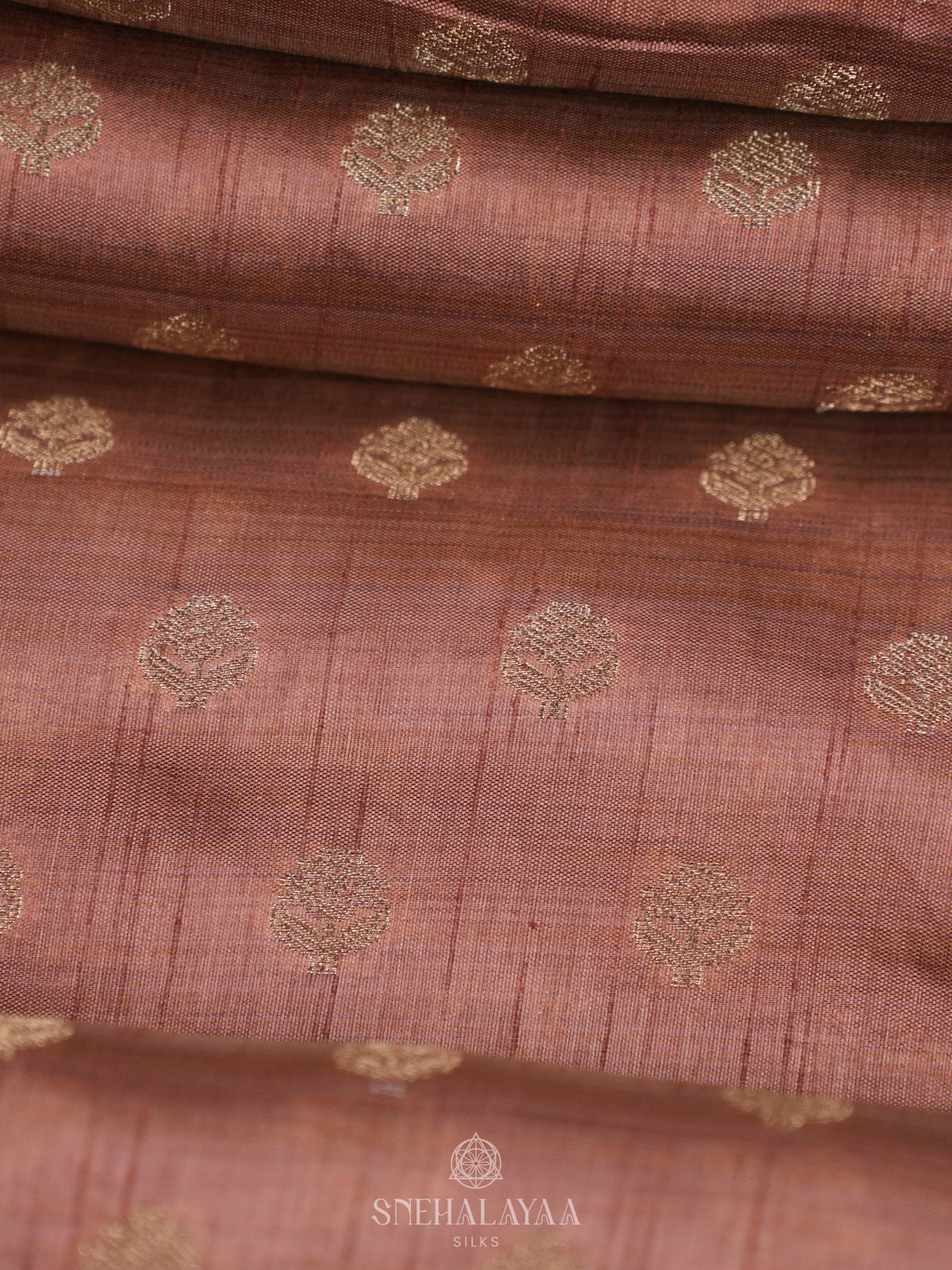 Mauve Pink Raw Silk Saree