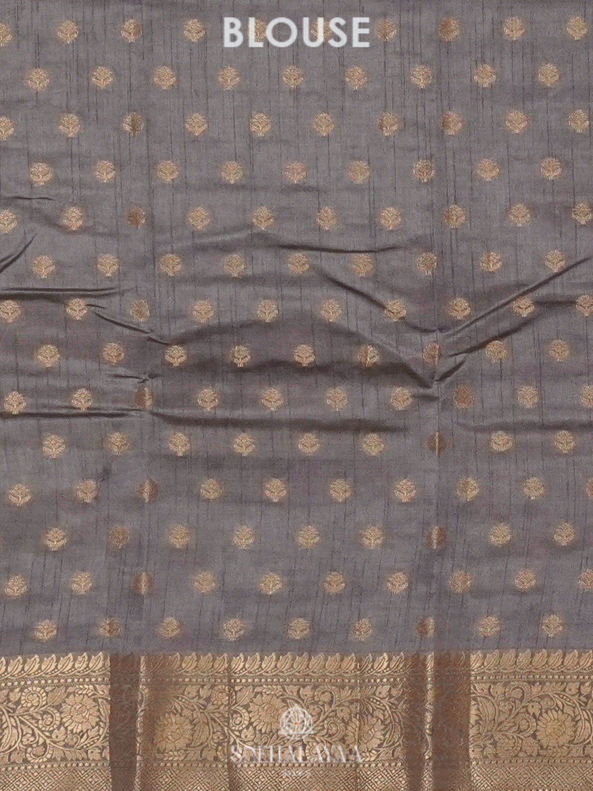 Grey Raw Silk Saree