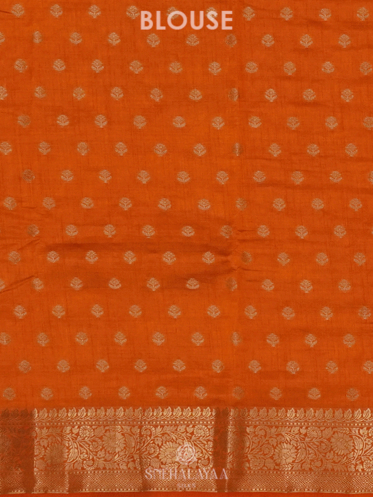 Orange Raw Silk Saree