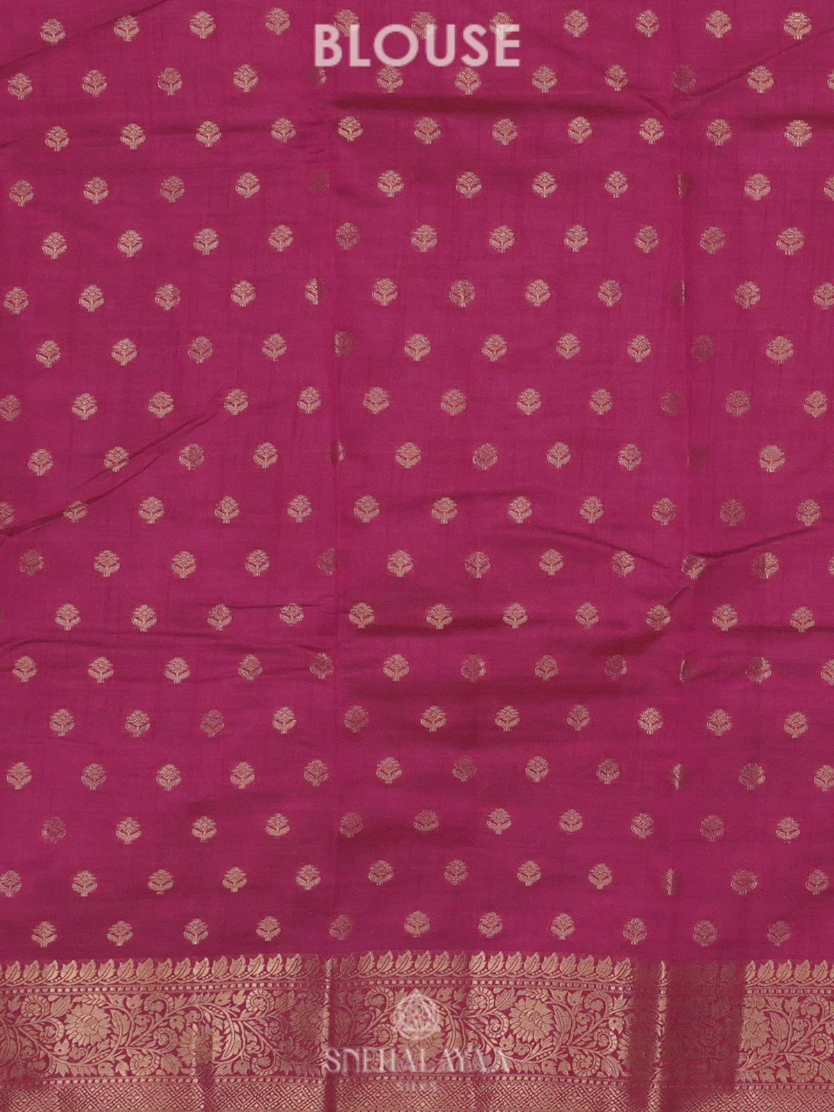 Magenta Pink Raw Silk Saree