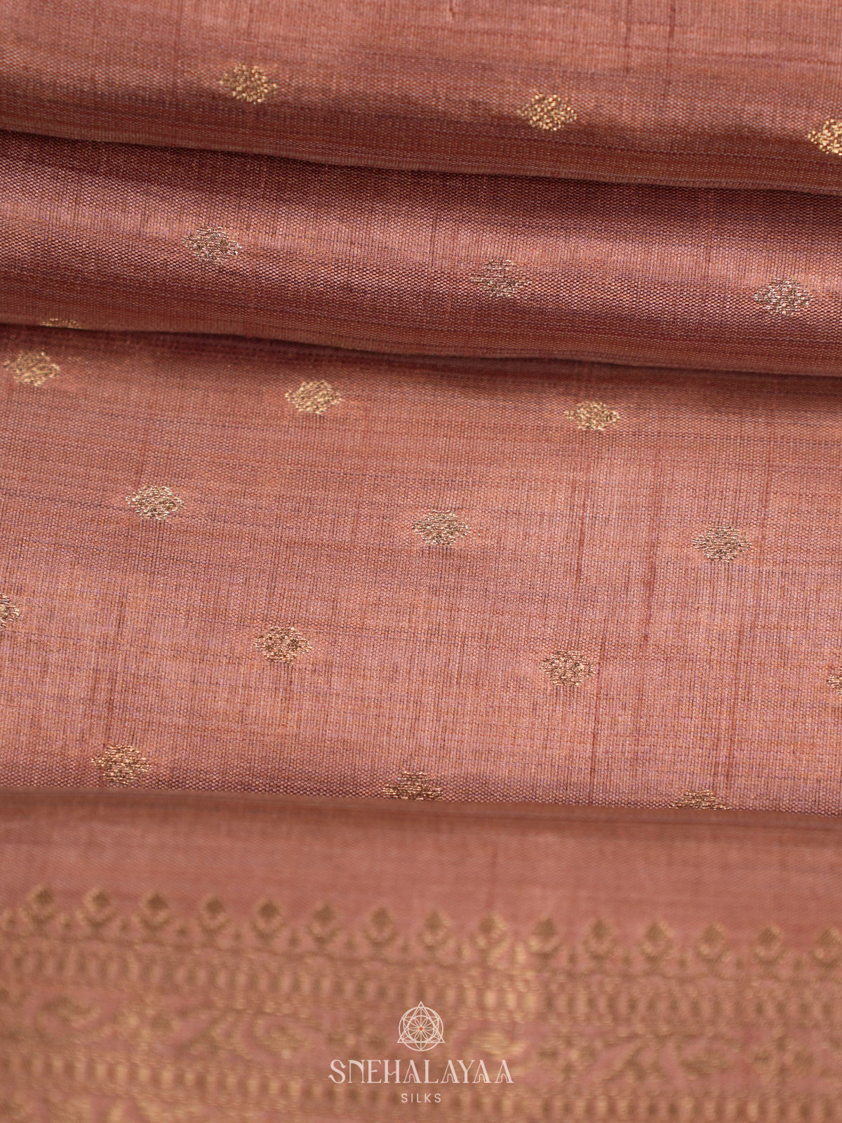 Mauve Pink Raw Silk Saree