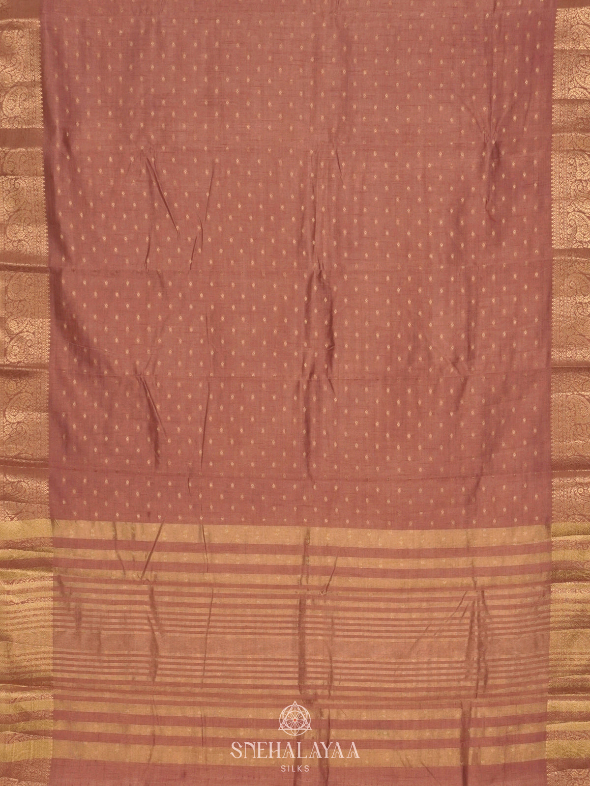 Mauve Pink Raw Silk Saree