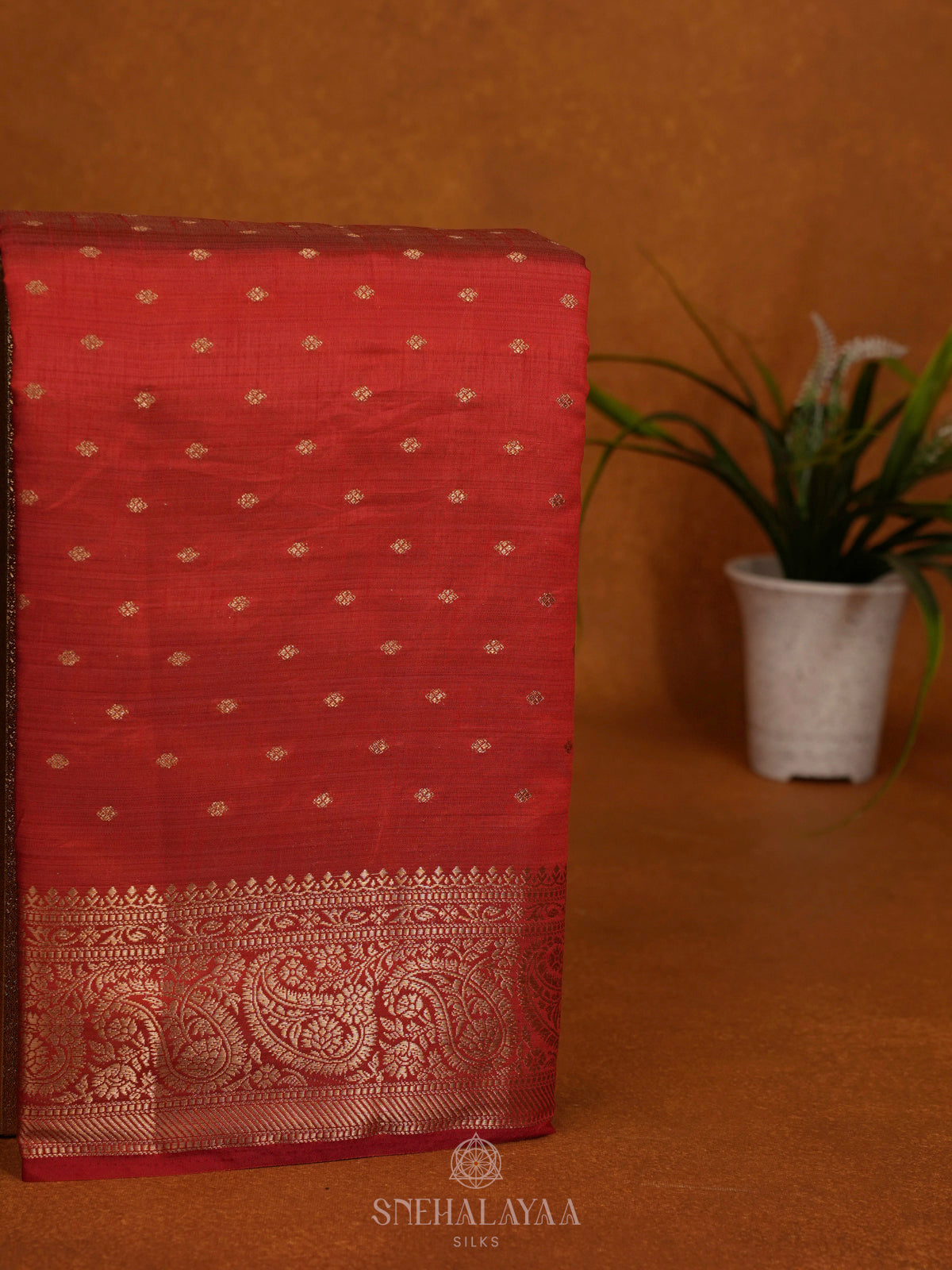 Red Raw Silk Saree