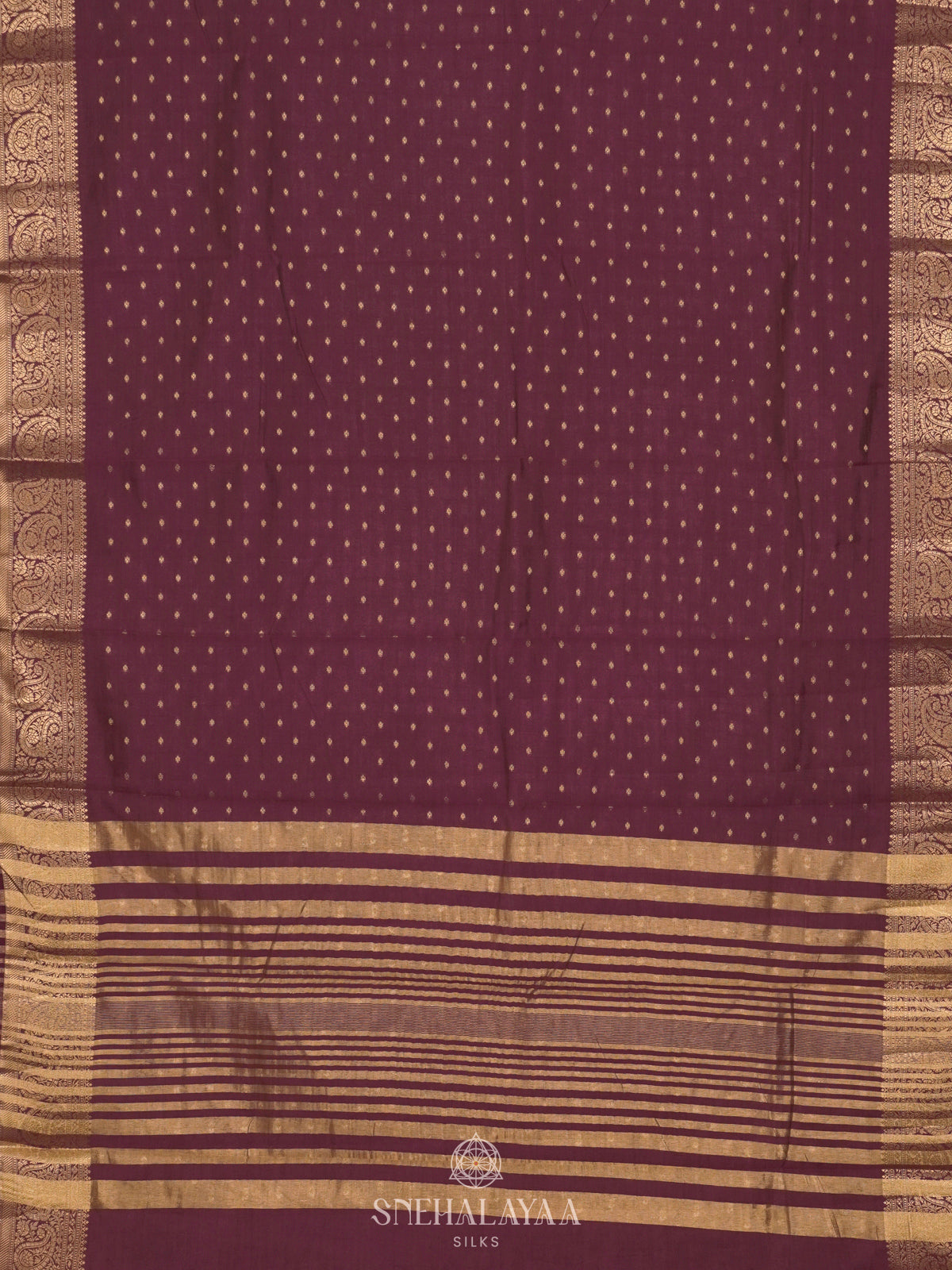 Plum Raw Silk Saree