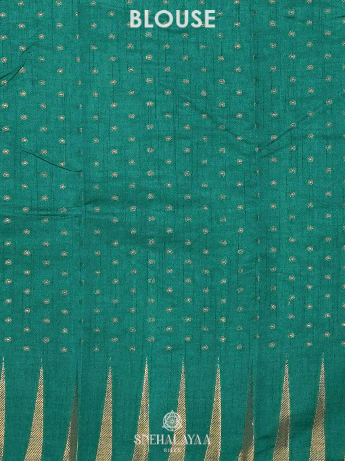 Teal Green Raw Silk Saree