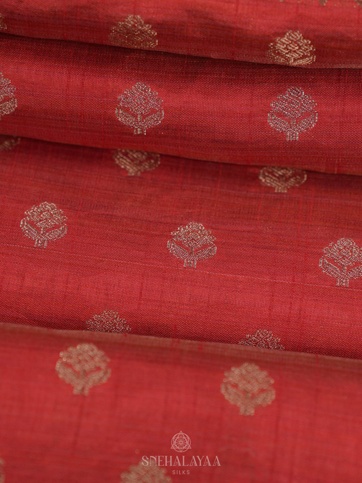 Red Raw Silk Saree